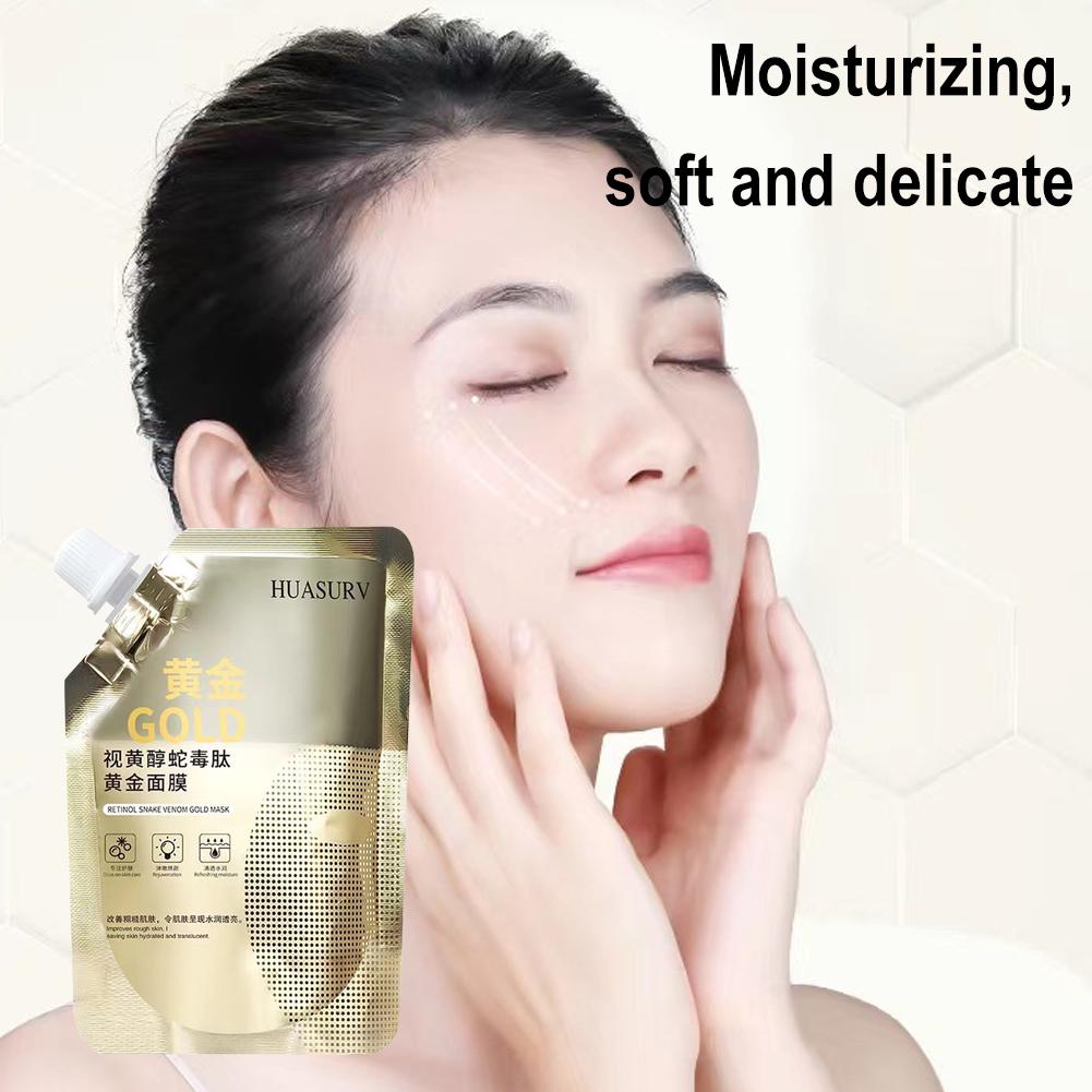 Retinol Gold Mask Deep Moisturizing Brightening Anti-aging Lifting Oil Tear-off Wrinkle Shrink Mud Mask Firming Control Facial 100ML