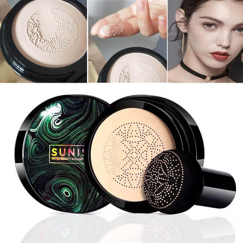 "Buy One Get One Free" SUNISA Foundation Base Water proof Mushroom Head Air Cushion BB CC Cream Moisturizing Liquid Foundation with Sponge