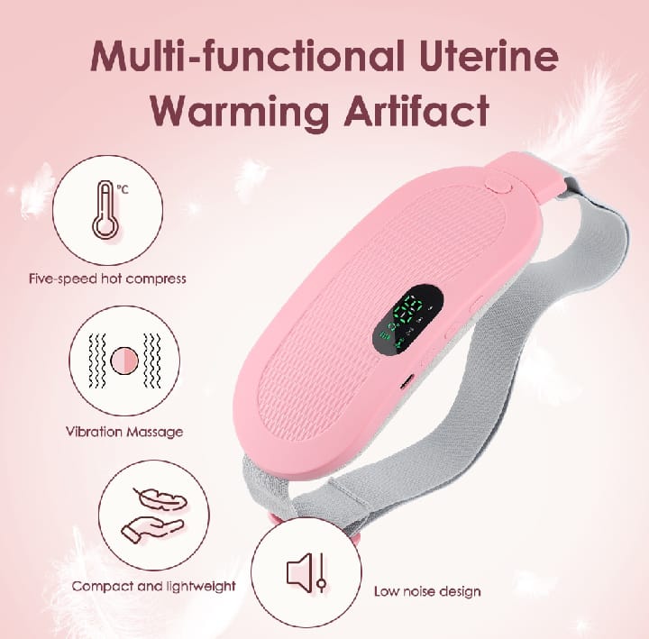 Menstrual Heating Pad – Portable Cordless Pain Relief with Heat & Vibration