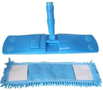 Microfiber Flat Mop floor cleaner with Extendable and Adjustable Steel Rod Mop.