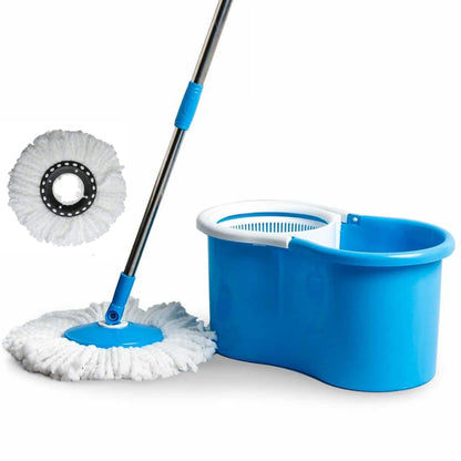 360° Rotating Floor Cleaning Bucket Spin Mop - 02 Microfiber Cloth Refill Included