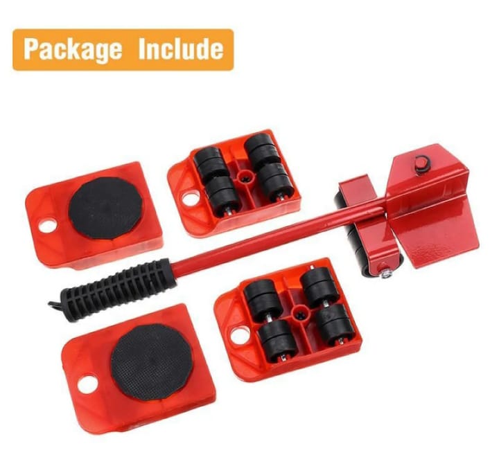 5-in-1 Furniture Moving Tool Set – Lifter, Slides, and 4-Wheeled Roller