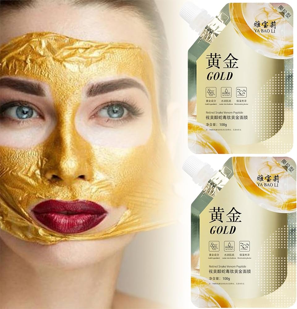 Retinol Gold Mask Deep Moisturizing Brightening Anti-aging Lifting Oil Tear-off Wrinkle Shrink Mud Mask Firming Control Facial 100ML