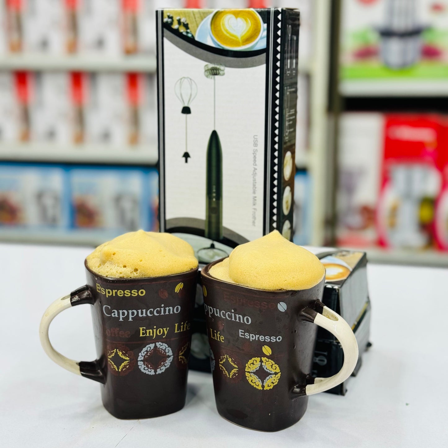 2 in 1 Electric Rechargeable Coffee Beater & Milk Frother and Foamer | High Quality