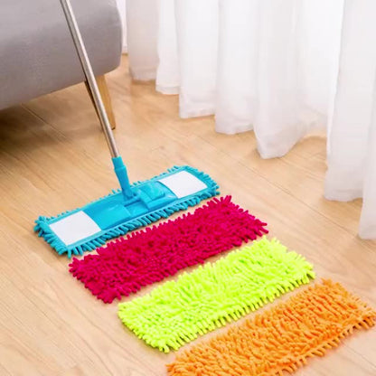 Microfiber Flat Mop floor cleaner with Extendable and Adjustable Steel Rod Mop.