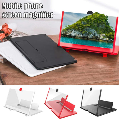 Cell Phone Screen Magnifier Video Amplifier Smart Phone Bracket Holder Folding 3D HD Magnifying Glass Large Screen