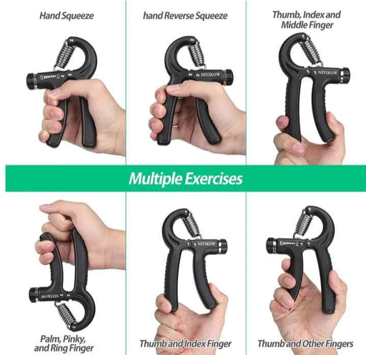 Adjustable Resistance Non-Slip Hand Grip Strength Trainer Fingers Wrist Forearm Exerciser Workout Gear Home Gym Exercise Equipment Hand Gripper 5-60KG Non-Slip Hand Strengthen