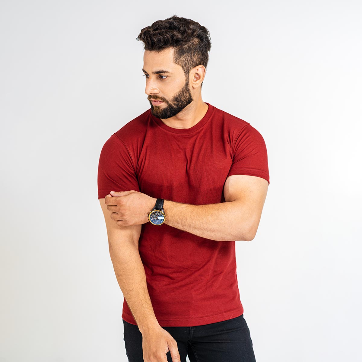 Pack of 3 - Half Sleeves Jersey Basic T-shirt For Men