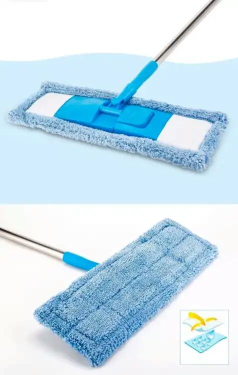 Microfiber Flat Mop floor cleaner with Extendable and Adjustable Steel Rod Mop.