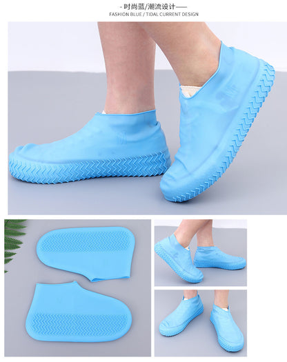 Rubber Boots Reusable Latex Waterproof Rain Shoes Cover Non-Slip Silicone Overshoes Boot Covers Unisex Shoes Accessories