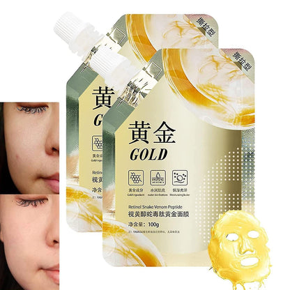 Retinol Gold Mask Deep Moisturizing Brightening Anti-aging Lifting Oil Tear-off Wrinkle Shrink Mud Mask Firming Control Facial 100ML