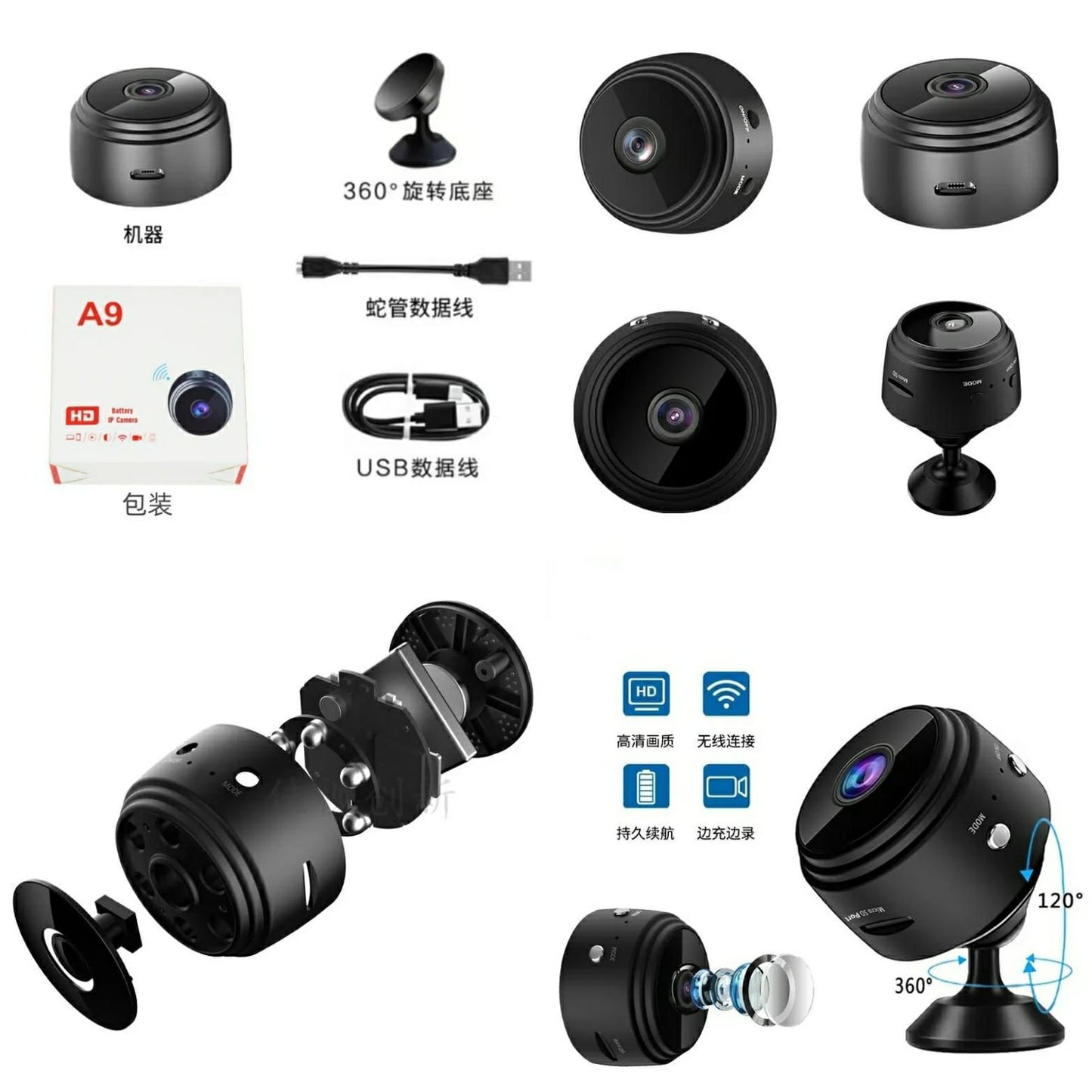 A9 Mini WiFi Camera 1080HD – Wireless HD Security