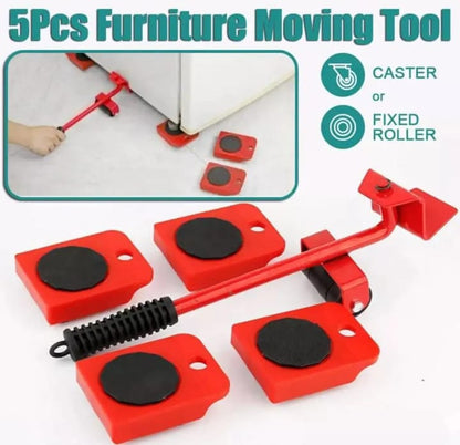 5-in-1 Furniture Moving Tool Set – Lifter, Slides, and 4-Wheeled Roller