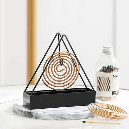 Iron Mosquito Coil Holder Incense Holders Coil Incense Burner Frame Modern Repellent Incense Rack for Household Bedroom