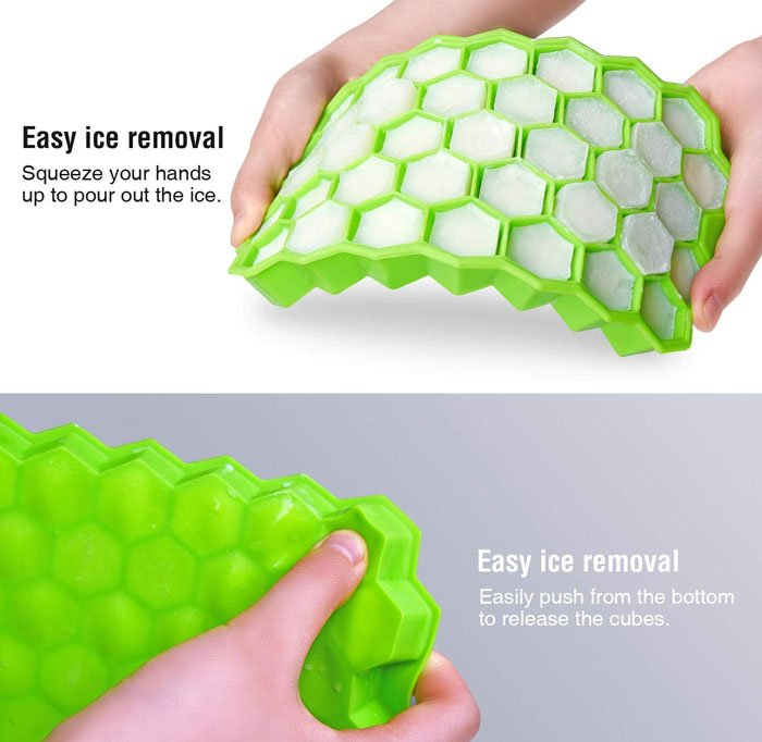 Silicone HoneyComb Shape Ice Cube Tray with LID