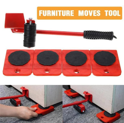 5-in-1 Furniture Moving Tool Set – Lifter, Slides, and 4-Wheeled Roller